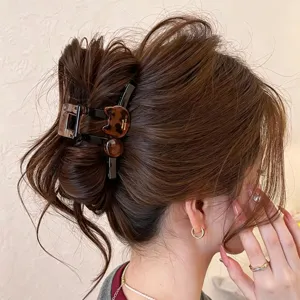 Koreanischer Acetat Katzen Haarkralle Clip elegante Schildpatt Haarklammer Kopfschmuck