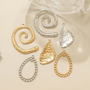 Roestvrij staal verguld geometrische spiraal ketting hanger DIY sieraden accessoire.