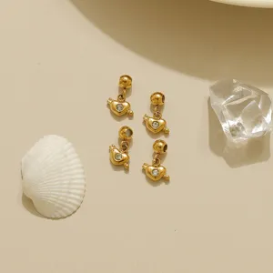 Zirkon Herz Anhänger Schiebeperle DIY Schmuck Zubehör, ideal für individuelle Halsketten.