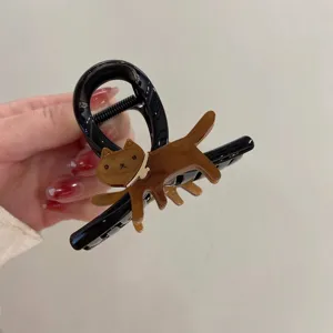 Süße Katzen Haarklammer Acetat Haarklammer stilvolles Haaraccessoire für Frauen Alltag.