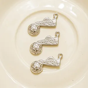 Roestvrij staal voetbal sneaker hanger DIY sieraden accessoires charms voor ketting sleutelhanger