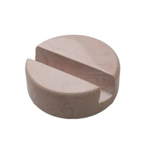 Nordic minimalist natural marble phone stand for desktop smartphone and tablet holder.