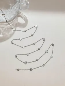 Catena DIY in metallo cuore strass materiale accessorio semi-finito per collana bracciale