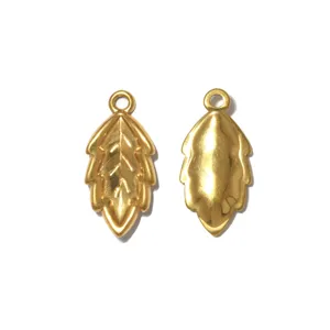 Edelstahl Blatt Anhänger Charms Gold Farbe DIY Schmuck Zubehör für Halsketten Schlüsselanhänger