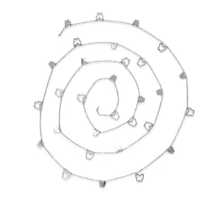 Catena farfalla argento DIY collana braccialetto accessorio, esposizione arrotolata 1m.