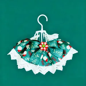 Weihnachtlicher Haustier Latz mit Spitze festlicher Hund Katze Feiertag dekorativer Schal
