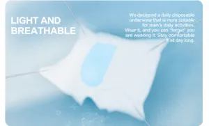 Men disposable boxer briefs stretch travel underwear breathable daily wear pack lightweight white