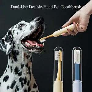 Pet Toothbrush Double-Sided TPR Oral Cleaning Tool Cat And Dog Universal Multi-Angle Clean Tooth Brush Pet Supplies
