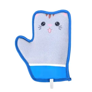Pet Grooming Glove Deshedding Brush Mesh Fabric Pet Hair Remover Mitt For Cats Dogs Bathing Massage Clean Tool