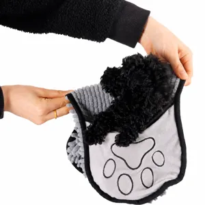 Toalla de Baño de Chenille para Mascotas Guante Absorbente Secado Rápido Perro Gato