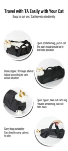 Detail view of the breathable pet cat grooming bag with mesh and zipper for safe bathing.
