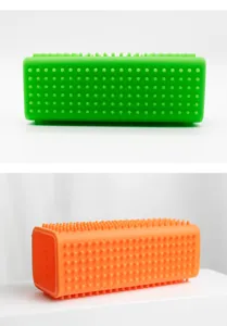 Rectangle silicone pet hair removal brush for cats and dogs grooming tool daily cleaning supplies