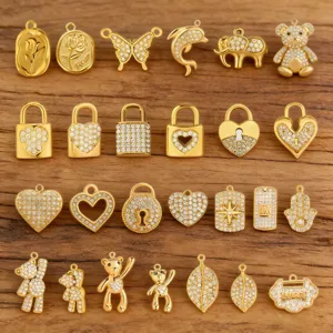 Gold Strass Anhänger DIY Halskette Armband Schmuckherstellung Zubehör Set Neu