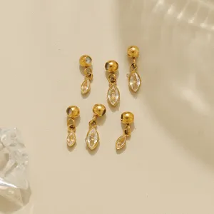Goldfarbene Silikon Stopper Perlen mit Zirkonia Anhänger DIY Schmuck Zubehör für Armbänder