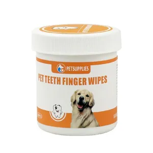 Lingettes de Doigt de Nettoyage Dentaire pour Animaux de Compagnie pour Chat et Chien Soins Bucco-Dentaires Tartar Suppression