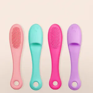 Pet Silicone Finger Toothbrush Dog Tooth Stain Tartar Removal Black Chin Cleaning Tool Pet Dental Care Supplies