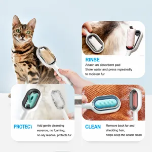 Professional pet grooming brush with wet wipes cat dog floating hair removal tool