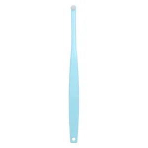 Blue single tufted pet toothbrush with soft bristles for cats and dogs oral care cleaning.