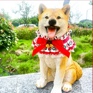Christmas pet bib and scarf with red bow and lace for dogs and cats festival dress detail