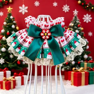 Natale Bavaglino per Animali in Pizzo Sciarpa per Cani Collare Stampa Babbo Natale Bavaglino per Gatti Accessori di Abbigliamento Festivi per Cani Gatti