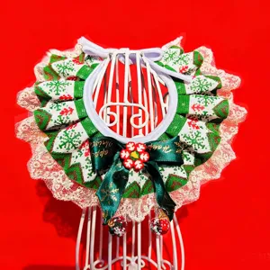 Christmas pet bib collar cute dog cat lace scarf holiday festive dress up accessory 1pc
