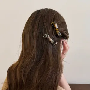 Koreanische Acetat Schleife Haarspangen für Damen, elegante Schildpatt Haarnadeln Accessoires.