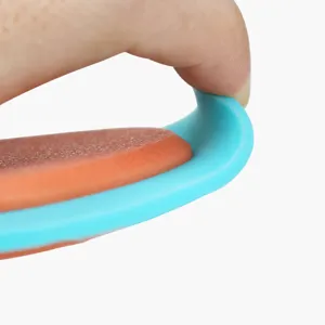 Silicone pet hair removal brush for clothes and furniture cleaning, easy to use and portable.