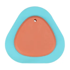 Triangle pet hair removal brush, effective cleaning tool for cat and dog fur on sofas.