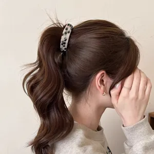 Minimalistische kleine Acetat Bananenklammer für Damen, schicker Pferdeschwanz Halter Haar-Clip.