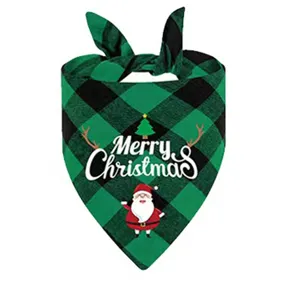 Weihnachten Haustier Halstuch grün schwarz Karo Hund Katze Lätzchen festlich Kostüm