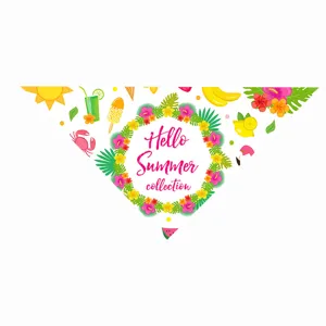 Hawaii Haustier Halstuch für kleine Hunde und Katzen Sommer tropische Blumen Lätzchen Design
