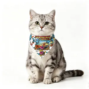 Bandana per animali domestici hawaiana estate bavaglino per cani e gatti stile tropicale.