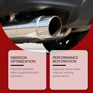 Stainless steel car exhaust pipe detail view for emission optimization and performance restoration.