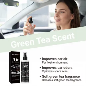Hikmarion Deodorante per Auto Profumo Tè Verde 100ML Portatile Eliminatore di Odori a Lunga Durata