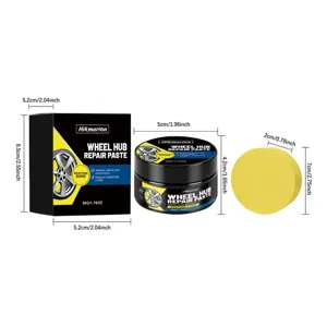 Kit pasta di riparazione per cerchi auto Hikmarion con spugna e dimensioni per graffi.