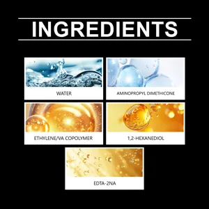 Tabla detallada de ingredientes para agente de recubrimiento nano para autos y componentes.