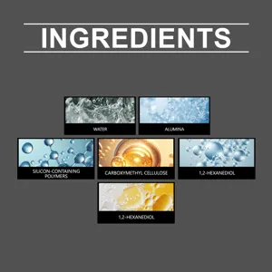 Grafico dettagliato degli ingredienti della crema di riparazione graffi per cerchioni.