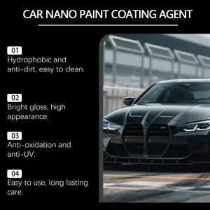 Agente de revestimiento nano para coche con protección hidrofóbica y alto brillo.
