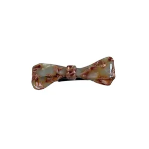 Koreanische Acetat Schleife Haarspange, Schildpatt Design Fruehling Haarklammer fuer Frauen.