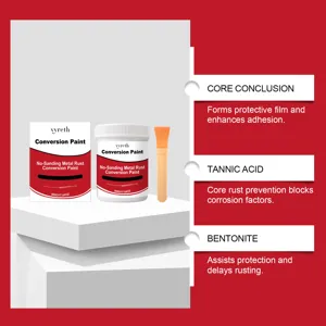 vyreth metal rust conversion paint for iron gates and steel surfaces 500g with brush