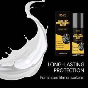 Car rubber strip maintenance agent detail view, 100ml bottle package design clearly.