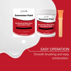 vyreth metal rust conversion paint 500g set with professional brush for fast coating.