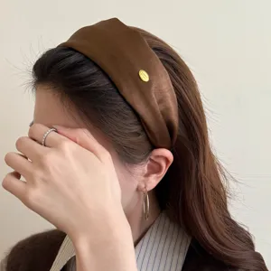 Französisches Elegantes Satin Breites Stirnband Für Damen High Top Mode Einfarbiges Haarband Dick Gepolsterter Anti Rutsch Kopfschmuck Stil