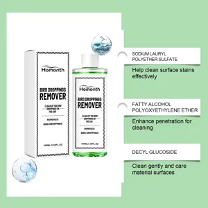 HOMONTH nettoyant fientes d'oiseaux pour voiture 100ml elimination efficace des taches