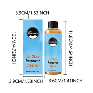 Auto Fleckenentferner Reiniger Detailansicht mit kompakter 100ml Flaschengroesse Abmessungen