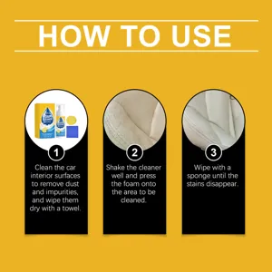 Rayhong car leather interior foam cleaner set detail and instruction guide for deep cleaning.