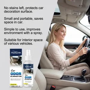 HOMONTH car odor eliminator spray 100ml, fresh scent air freshener for vehicle interior.