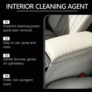 Agent de nettoyage pour interieur de voiture, enlevement rapide des taches de cuir.