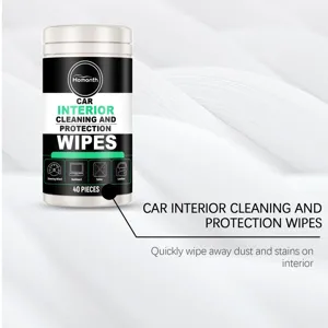 Lingettes de nettoyage pour intérieur de voiture, 40 pièces, enlève rapidement poussière.