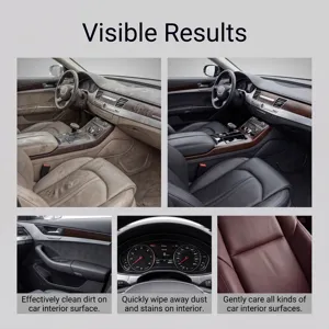 Lingettes de nettoyage intérieur de voiture pour cuir et plastique, élimination de la poussière.